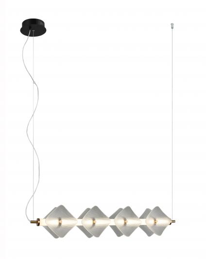 Люстра MDM-8352/8 CL BK+BR черный/латунь 21W LED 3000K d910 h1160, HAO24